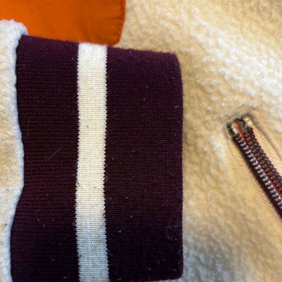 Kari Traa White Fleece Jacket with Orange Accents - Picture 3 of 3